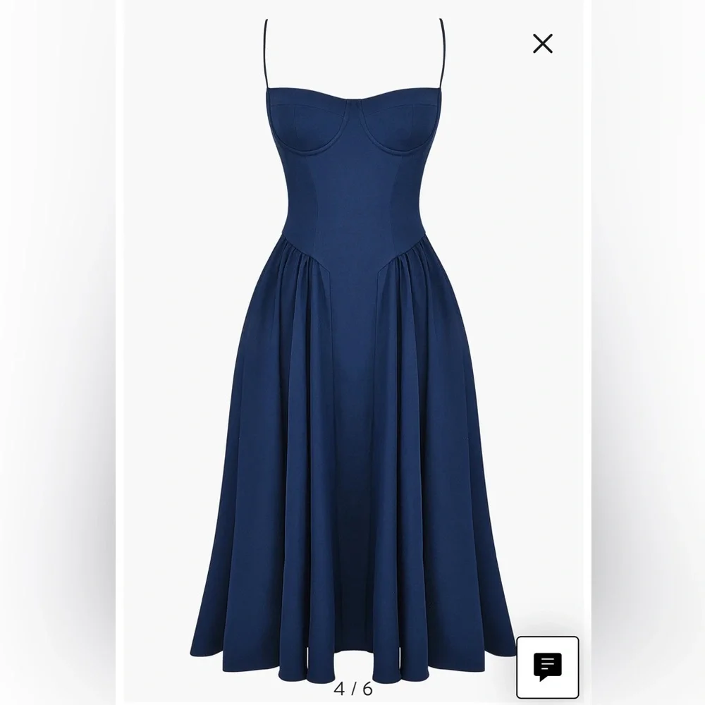 House of CB Samaria Corset Fit & Flare Dress Sz Medium NWOT - Picture 5 of 8